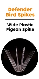 Defender Bird Spikes Wide Plastic