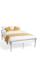 VonHaus Metal Double Bed Frame, Easy Assembly, Under Bed Storage Metal Bed, Silver Bed Frame