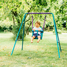 Children;Metal;Outdoor;Seesaw;Kids;Child;Toys;Play;Rotating;Swing;Double;Glider;Single