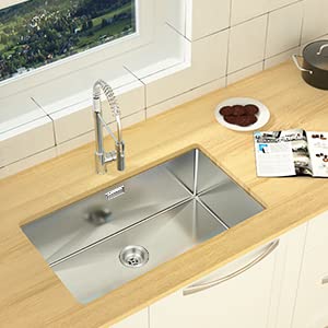 kitchen sink Stainless Steel Kitchen Sink Single undermount ledge sink kitchen countertop with sink