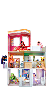 Rainbow High Playset-3-Story Wood Doll House