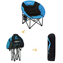 round padded chair with large back pocket