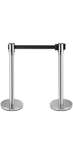 silver belt crowd control stanchion