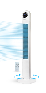 oscillating, tower fan, digital, cool, summer, breeze, remote control