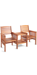 Wooden Jack and Jill Love Seat