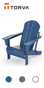 Folding Adirondack Chair, Patio Outdoor Chairs, HDPE Plastic Resin Deck Chair Deck Garden Backyard 