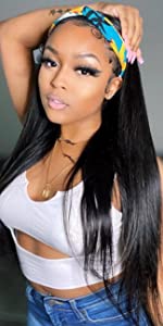 headband wig human hair