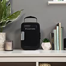 Russell Hobbs RH4CLR1001B 4L Mini Compact Cooler for Drinks and Cosmetics, Retro Style
