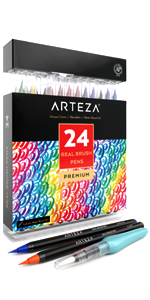 Real Brush Pens -Set of 24
