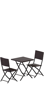 Capri Bistro Set, Brown