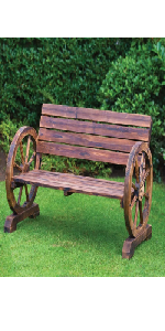 Patio Rustic Burnt wood Traditional Construction garden loveseat