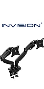 Invision MX400 Dual Monitor Arm Desk Mount for 19 to 32 Inch Screens