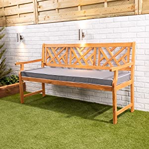 2 seater wooden bench