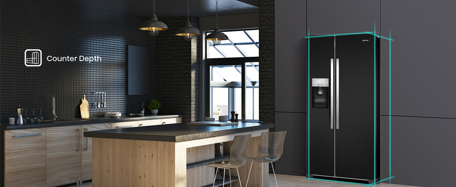 The ideal refrigerator height and width can be well integrated into any cabinet to save space