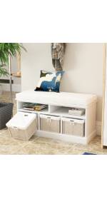 Storage Bench with Cushion