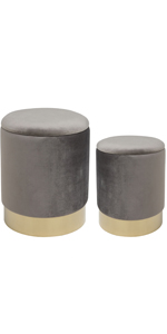 3D Round Storage Ottoman