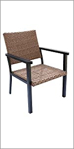 aluminum armchair armrest backyard balcony bistro black classic contemporary deck furniture garden