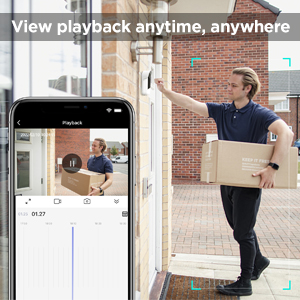 video doorbell with two-way audio for viewing at any time