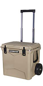 rotomolded cooler chest ice retention portable live bait insulated outdoor camping fishing beach UV