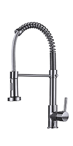 brushed kitchen tap
