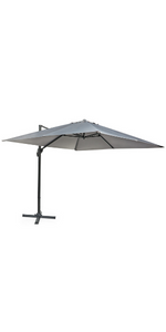 Grey 3m Roma Cantilever Overhanging Parasol