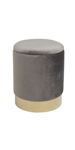 3D Round Storage Ottoman