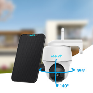 360° View PTZ Solar Security Camera System Outdoor, 1080P Wireless CCTV WiFi IP