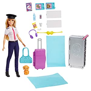 Barbie GJB33 Dreamhouse Adventures Dreamplane Doll and Playset, Multicolour