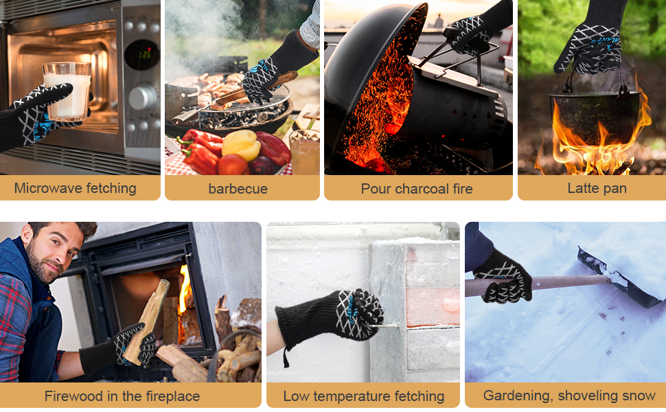 Gloves can withstand temperature.