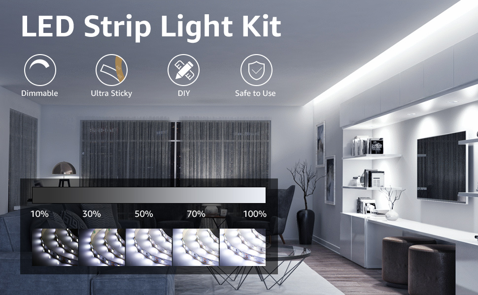 5M Dimmable LED Light Strip Kit