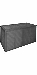 This garden storage large size can't be understated. 750 litres of extra large outdoor storage box