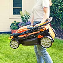LawnMaster 34cm Electric mower small compact storage