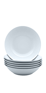 Argon Tableware White Porcelain Pasta Salad Serving Bowl China Crockery