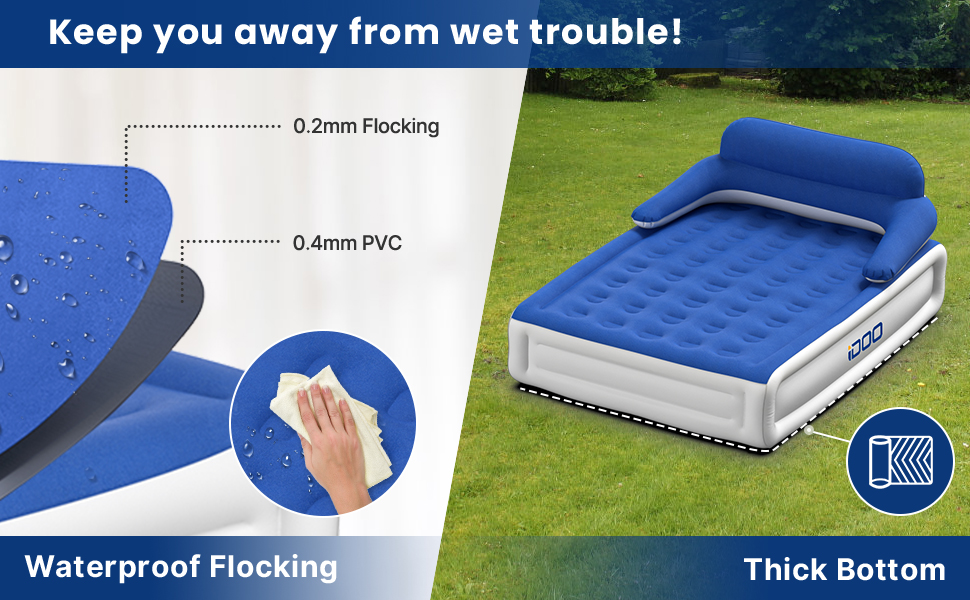 air bed mattress inflatable bed inflatable mattress with headboard backrest double queen king size