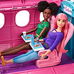 Barbie GJB33 Dreamhouse Adventures Dreamplane Doll and Playset, Multicolour