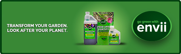 Clear your pond. Look After Your Planet. Envii Pond Treatments and Envii Logo Graphic