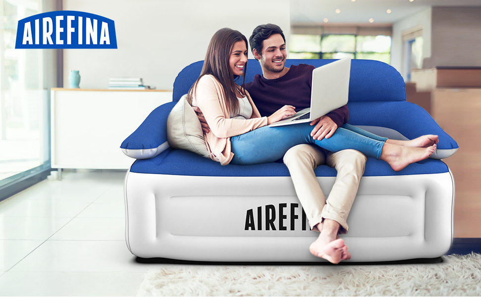 inflatable air couch sofa lounger loveseat portable foldable blowup furniture for Indoor Travel
