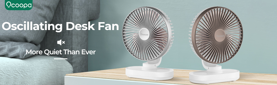 oscillating desk fan more quiet than ever