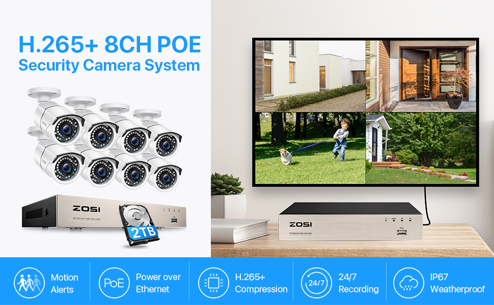 5MP POE CCTV Camera Systems outdoor