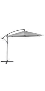 Grey 3M Banana Parasol