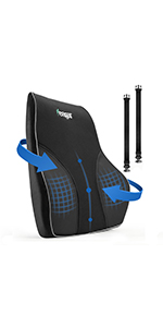 Feagar Lumbar Support Pillow PU Leather