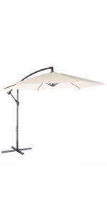 Ivory Cream 3m Banana Parasol