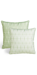 Vonhaus Green Cushion Cover with Filling. Weather proof water resistant UV resistant
