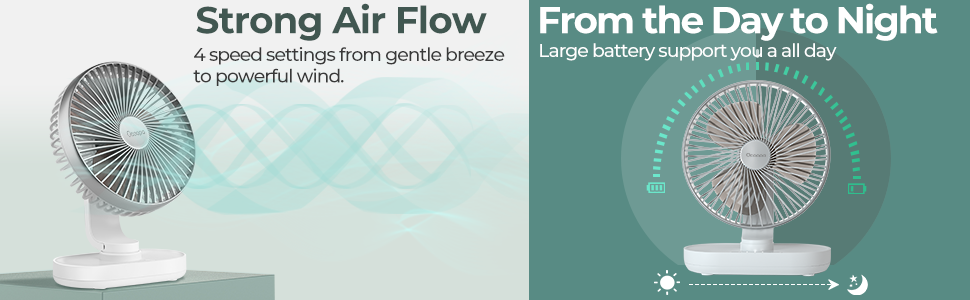 strong air flow 4 speed settings