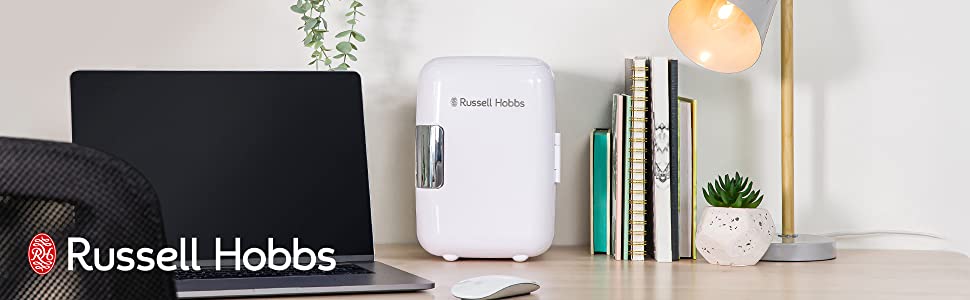 Russell Hobbs RH4CLR1001 4L Mini Compact Cooler for Drinks and Cosmetics, Retro Style