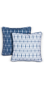 VonHaus Blue Cushion cover with filling. Water resistant, UV resistant