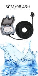 30M Outdoor Extension Lead Waterproof Socket