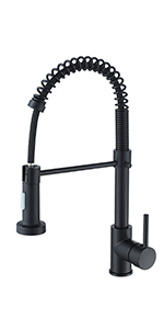 black kitchen tap