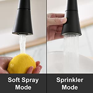 KENES Flexible Kitchen Sink Mixer Tap Bendable & 360° Rotatable Black Kitchen Sink Taps