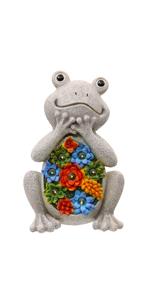 Solar Frog With Succulent